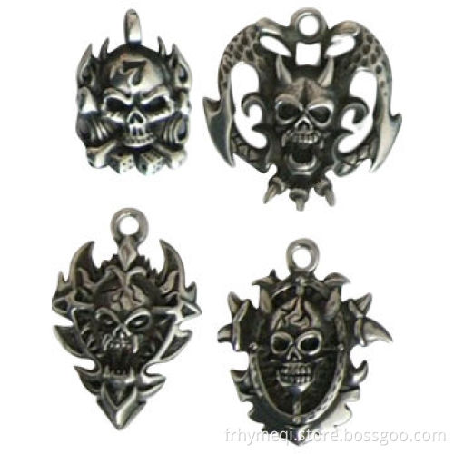 Skull alloy metal pendants with epoxy